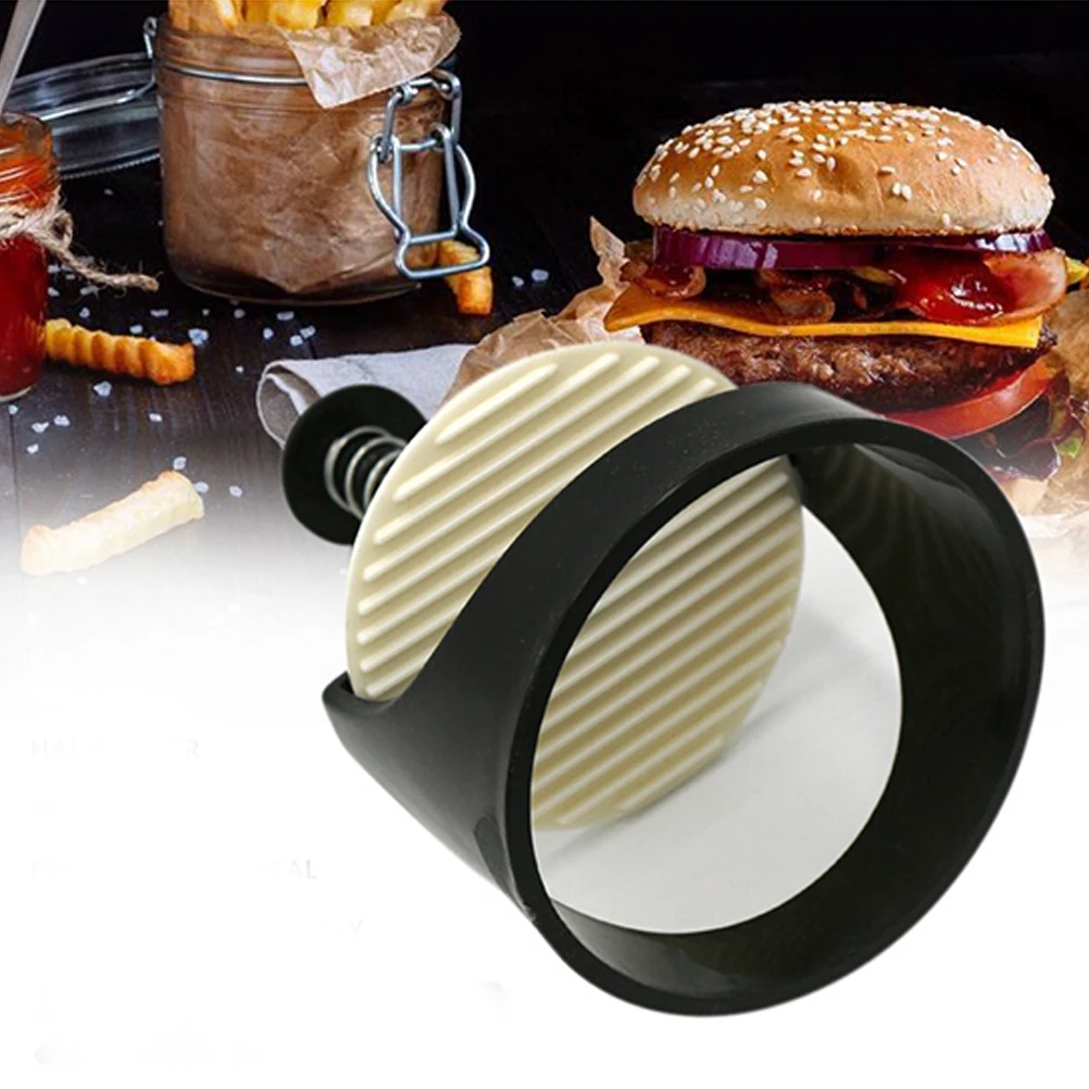 

Burger Press Patty Maker Plastic Adjustable Thickness Meat Mold Tool for Fast Clean Uniform Patties Maker Kitchen
