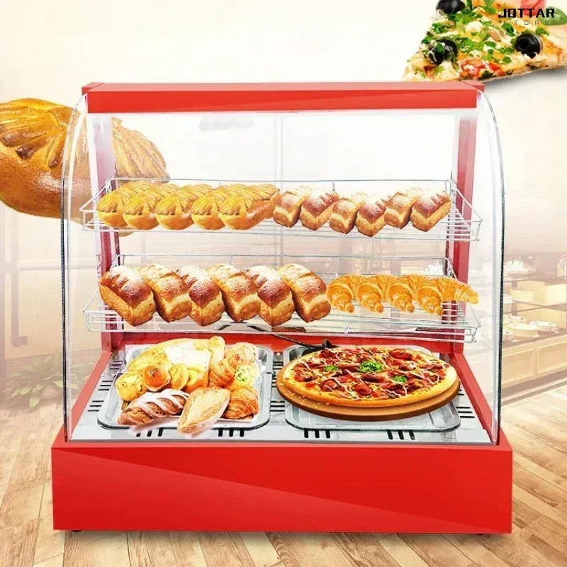 New commercial thermal insulation cabinet. Small size.  Heating thermostat. For chestnut tart, bread, etc. Glass deli cabinet.