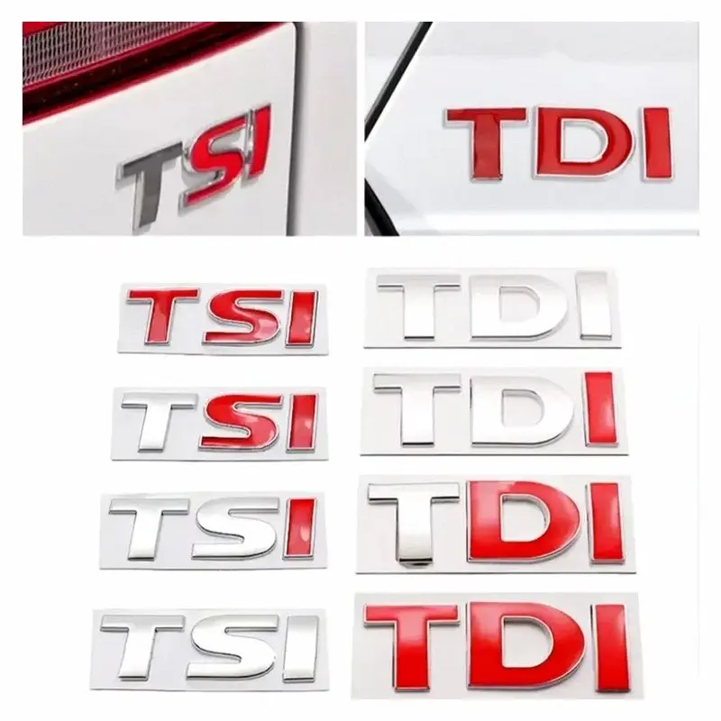 3D Metal Letters For Car Stickers TDI Letters Golf 4 5 6 7 JETTA PASSAT MK2 MK4 MK5 MK6 MK7 TDI Emblem Logo Badge Accessories