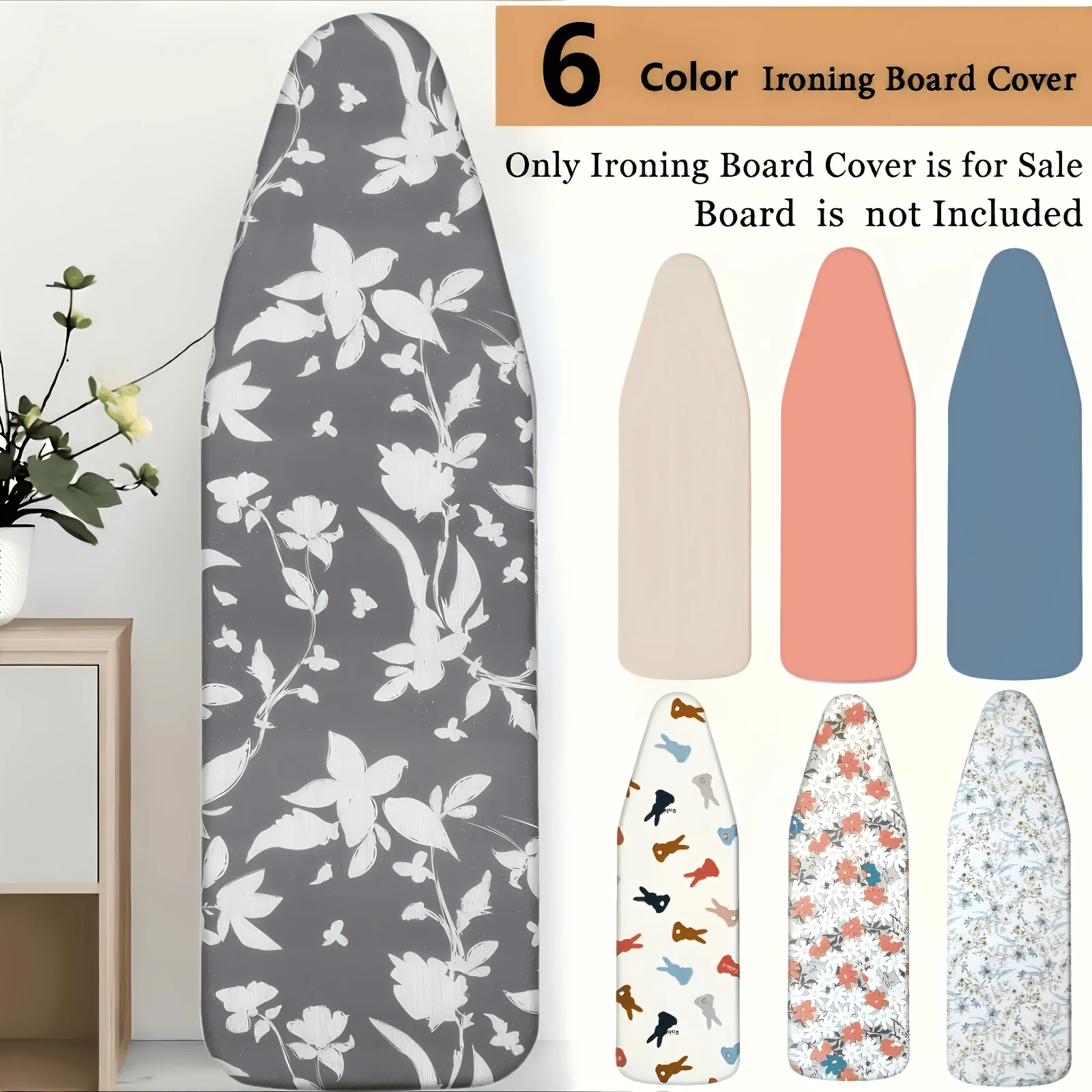 120x40 Ironing Board Cover, Heavy Duty Ironing Pad Covers With Hook And Loop Fastener Strap, Elastic Edges Easy Install
