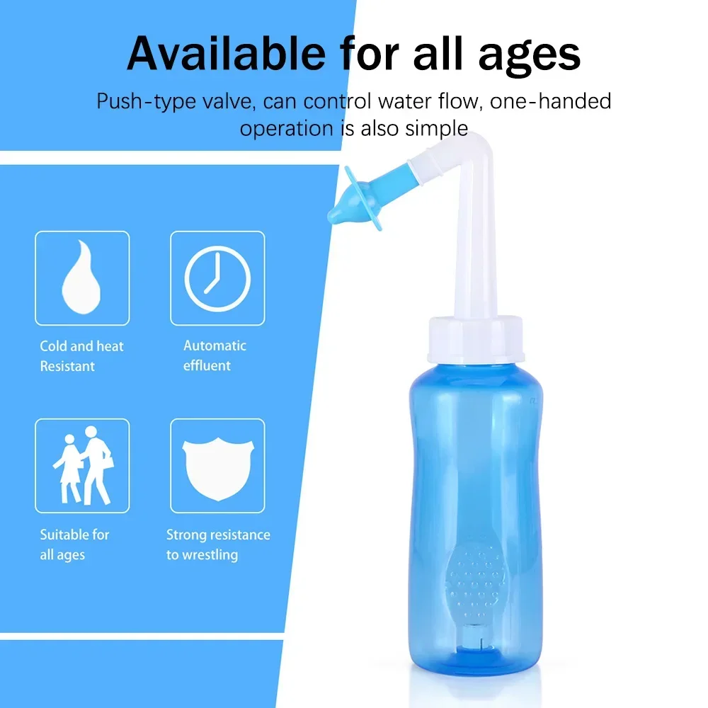 1set 300/500ml Nose Cleaner Nasal Washer Nose Irrigator Adults Children Allergic Rhinitis Sinusitis Nasal Washing