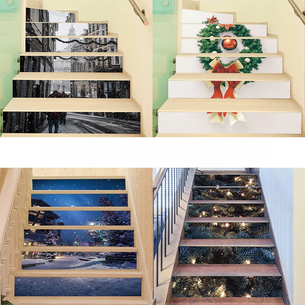 

Christmas Decoration Staircase Stickers Removable Waterproof Stickers PVC Holiday Decoration Ladder Anti-slip Stickers