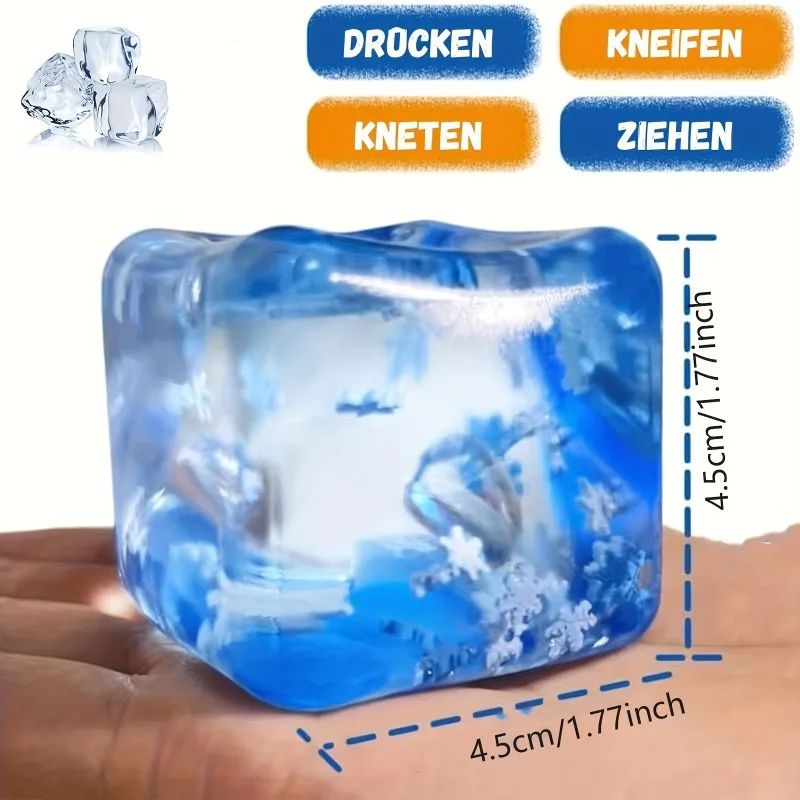 Giocattolo da spremere relax con fiocco di neve - Rinforzo flessibile per impugnatura in TPU, agitazione sensoriale per adulti e adolescenti (14+), colori misti