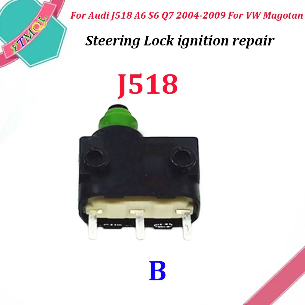 1 sztuk mikro przełącznik dla Audi J518 A6 S6 Q7 2004-2009 dla VW Magotan J764 4F0905852B/4F090585 2 blokada układu kierownicy naprawa zapłonu