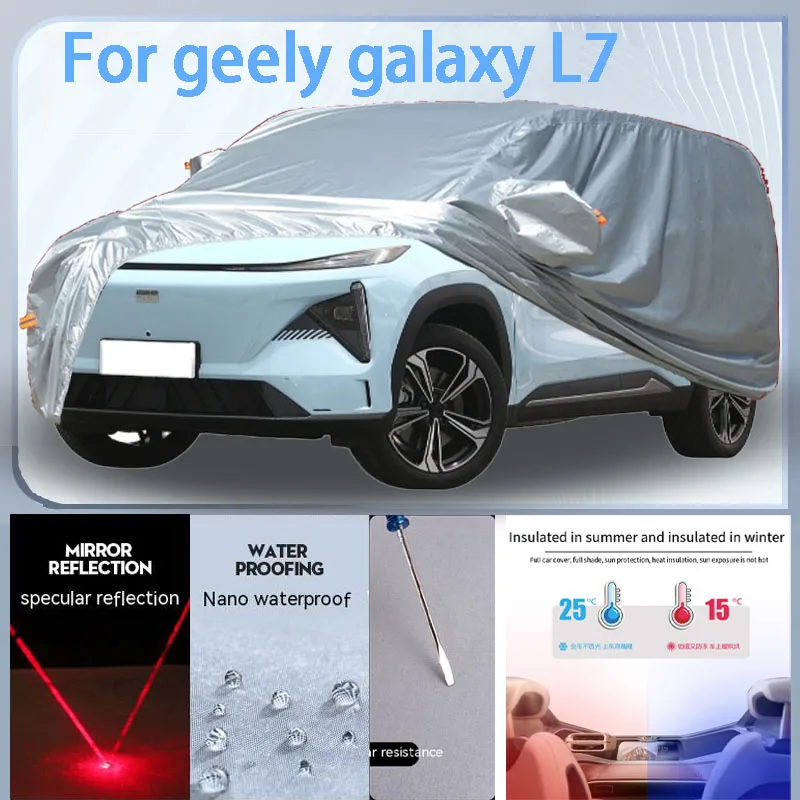 

For Geely Galaxy L7 Full Car cover with UV protection and Winter Insulation roles,Rainproof,Snowproof Ati-frost properties.