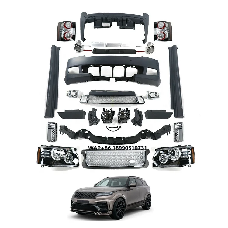 

Car Accessories 2012 Genesis Style Front Rear Bumper Headlights Grille Tail Lights Body Kit for Range Rover Vogue 2002-2009