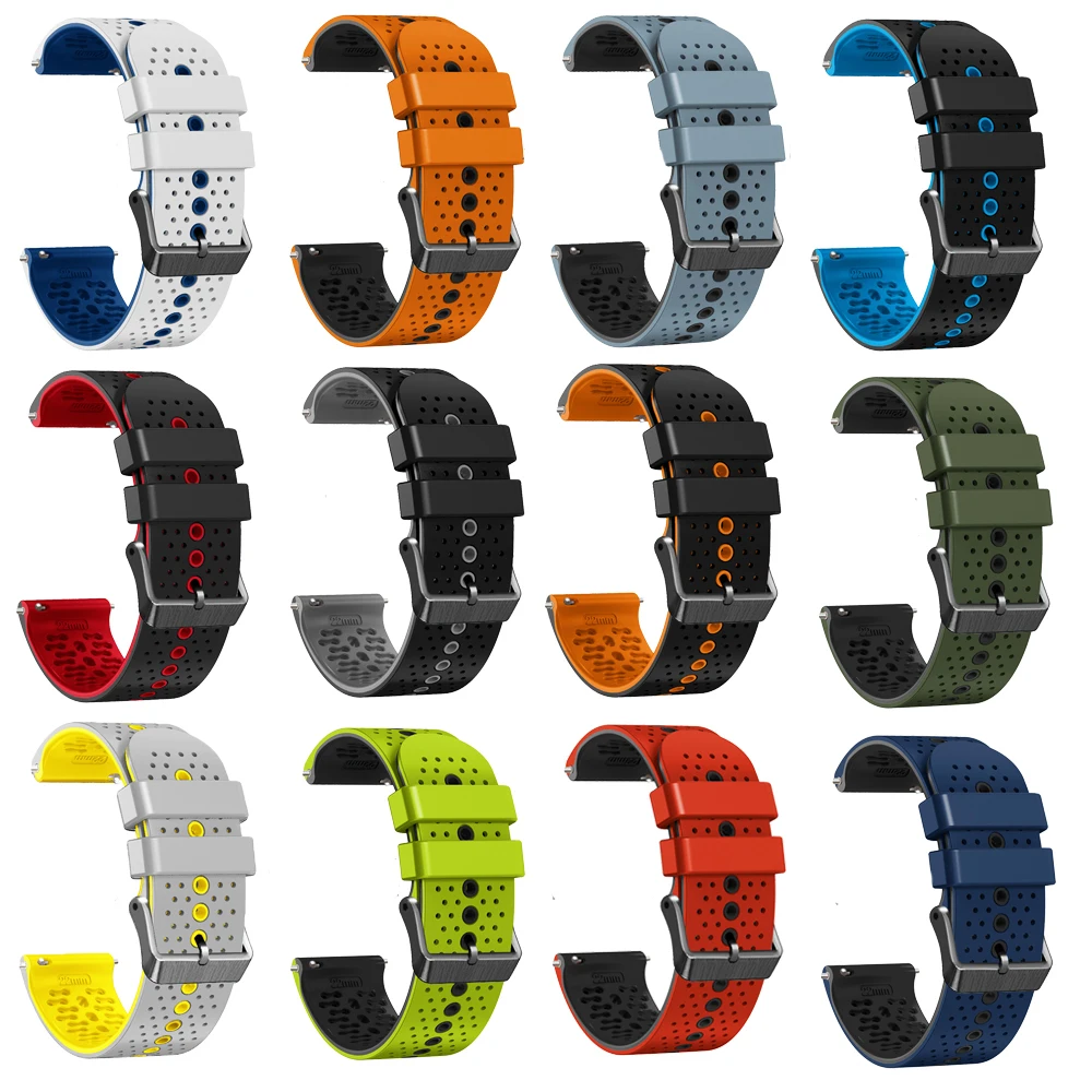 Pulseira de substituição de silicone, pulseira para Polar Vantage, M M2, pulseira esportiva V3, pulseira Grit X Pro, smartwatch, 22mm