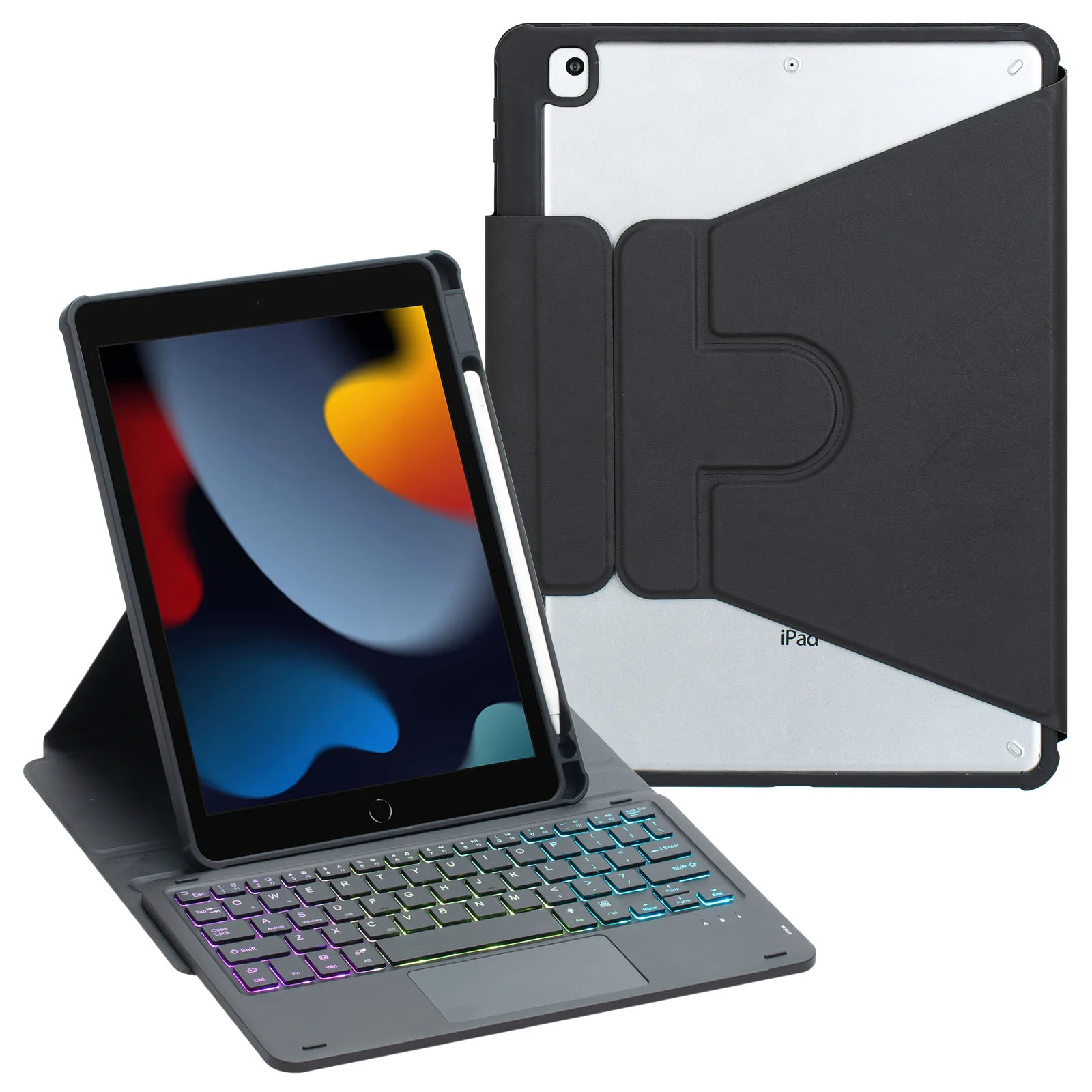 

Tablet Case For iPad 10.2 (2019)/(2020)/(2021)/iPad Air 10.5 inch (2019)/iPad Pro 10.5-inch2017 with Touchpad Backlight Keyboard