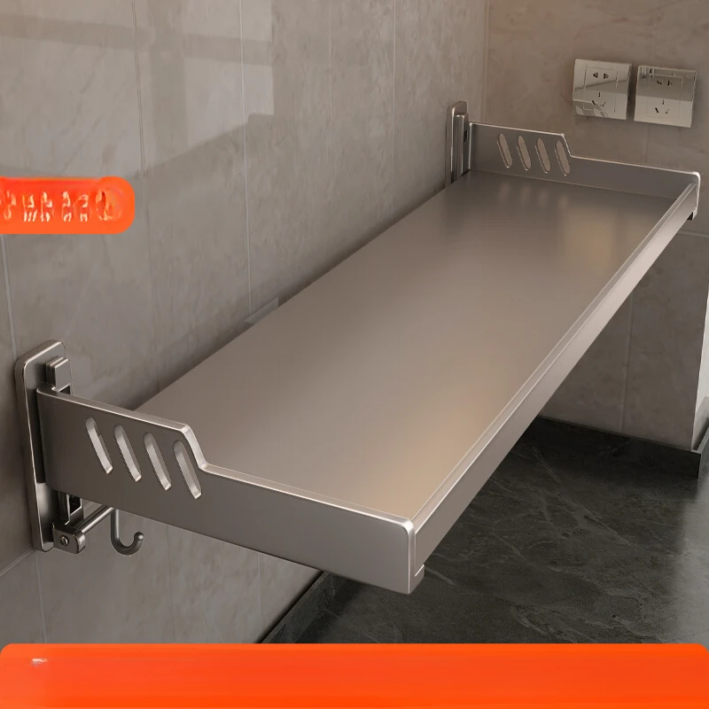 

high-end kitchen wall-mounted rack, no punching, widened storage gun gray rack, oil, salt, sauce and vinegar seasonin
