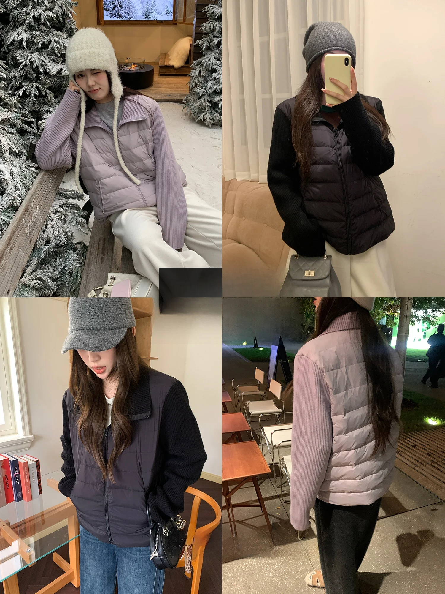 

NAZ Large Size down Jaet Lightweight Slimming White Du Feather Stand Collar Women's Outerwear Casual Sle Loose Fit