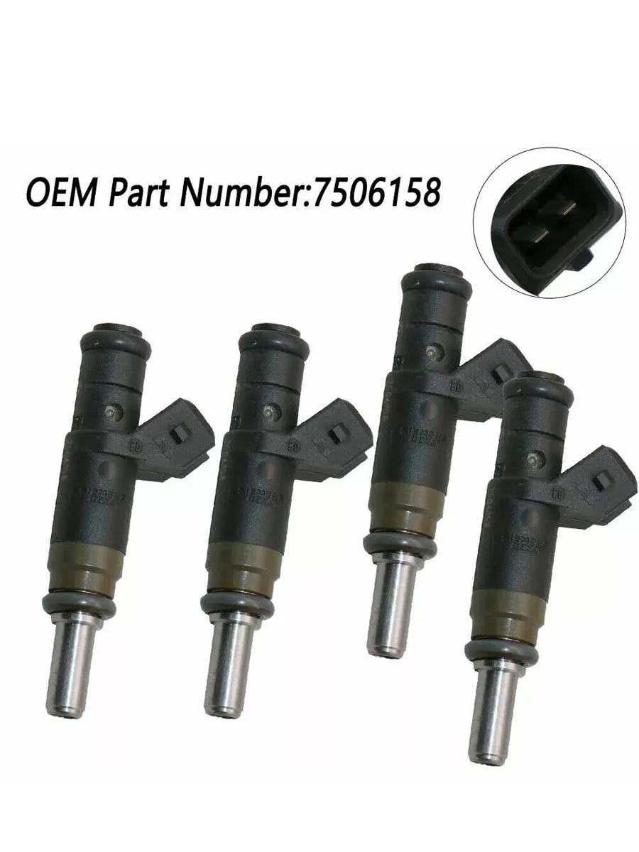 4pcs 7506158 13537506158 Fuel Injector for BMW 316i 318i 320i 1 3 X3 Z4 SERIES E46 E90 E87 E83 E83N E85 2001-2012 free shipping