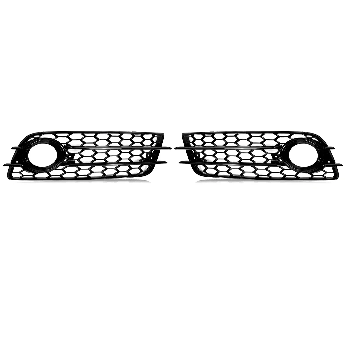 MAGICKIT ل 2008-2012 أودي A4 B8 S-Line S4 العسل الضباب ضوء مصباح يغطي مصبغة شبكة لمعان الأسود اكسسوارات السيارات #3