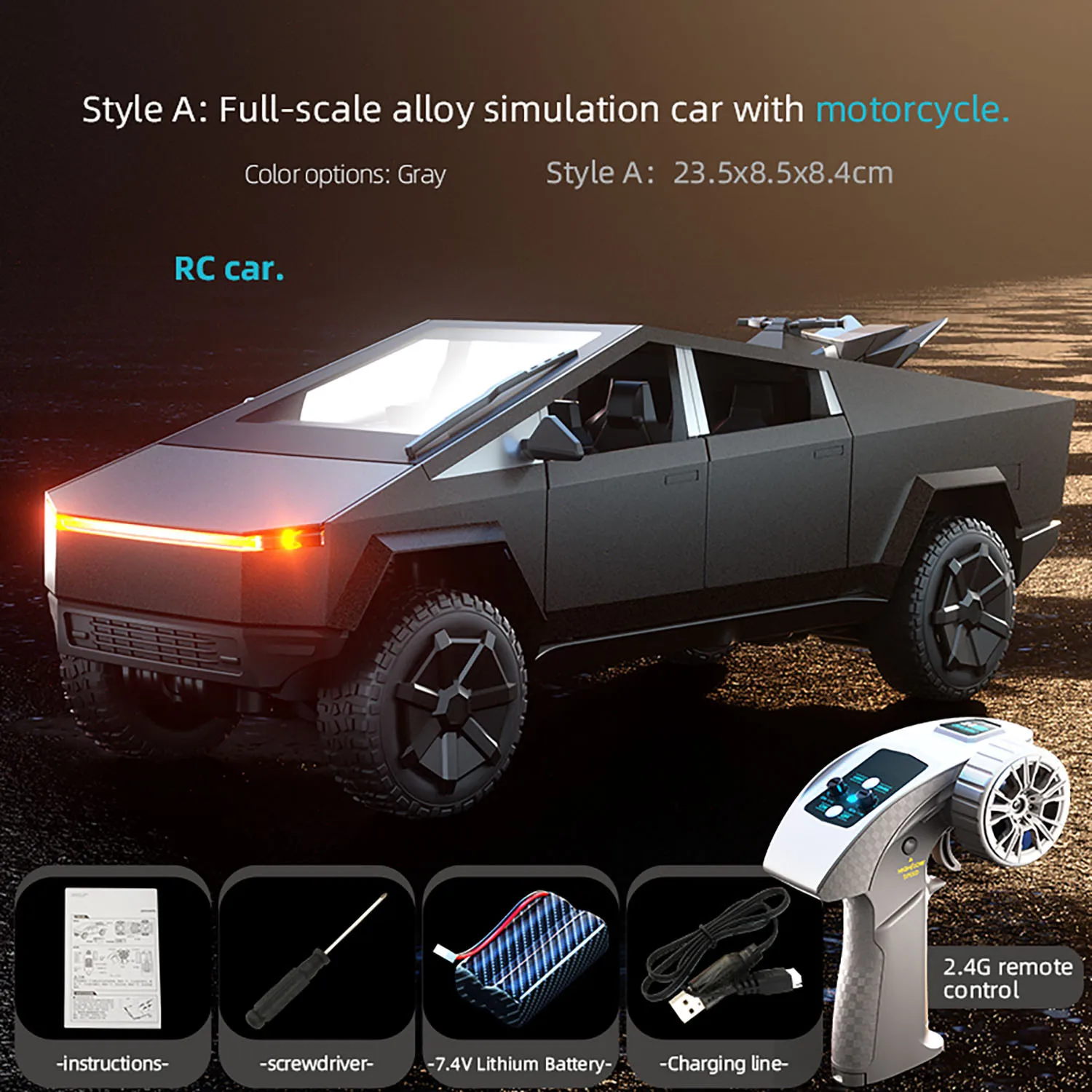 JJRC C8817-A 1/18 RTR 4*4 Funksteuerung Geländewagen 2-Gang-Legierungsschale Mini-Motorrad LED-Licht RC Crawler Automodell Spielzeug