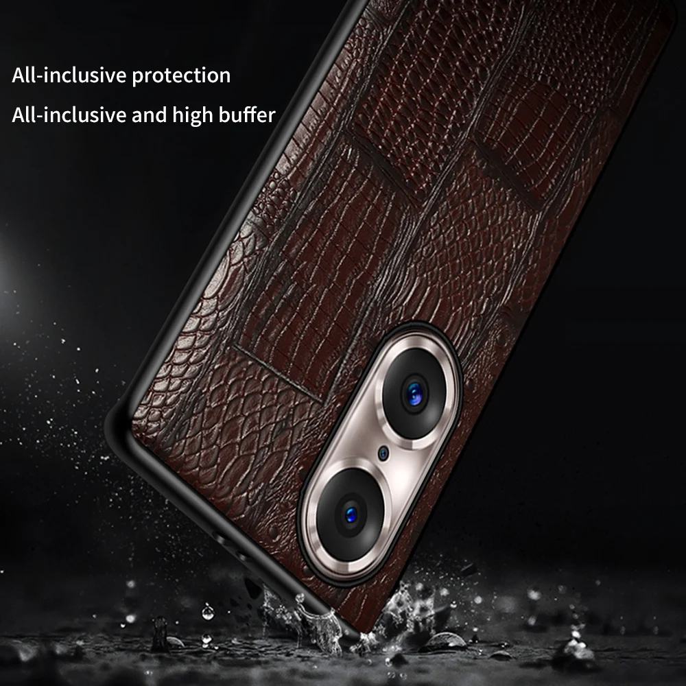 Genuine Cowhide Leather Phone Cases For Honor 60 Pro 50 Pro 30 10 20 Lite 10i 20i Cover For Magic 3 Magic3  V30 Pro Case