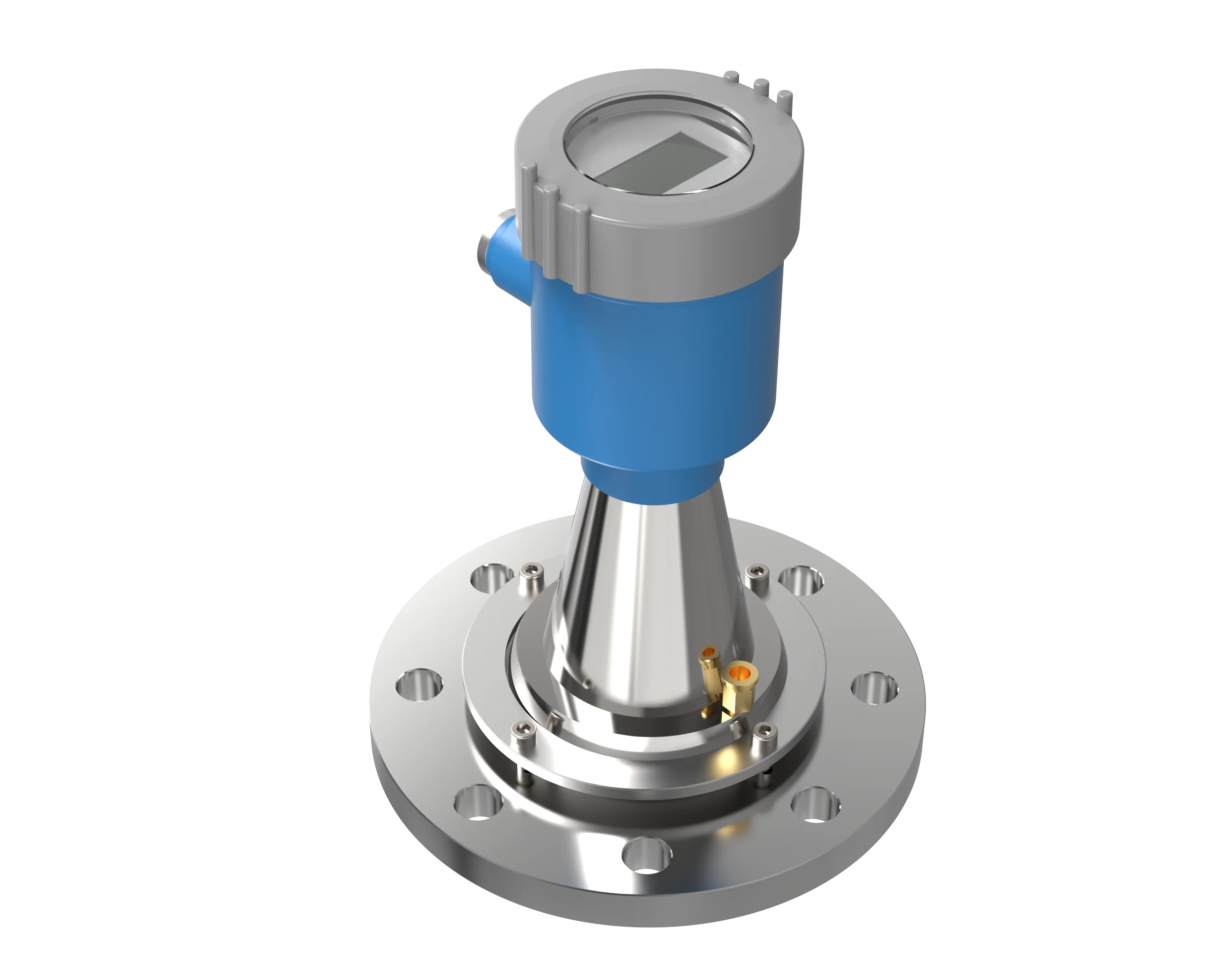 Non-Invasive Chemical Tank Radar Level Transmitter Liquid Level Measurement with Universal Flange