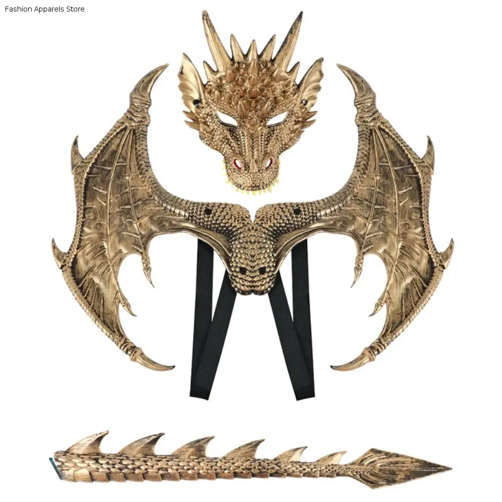 

Cosplay Dragon Wing Tail Mask Set Dress Up Role Playing Halloween Light Dragon Animal Anime Halloween Costumes Cos Prop 코스프레