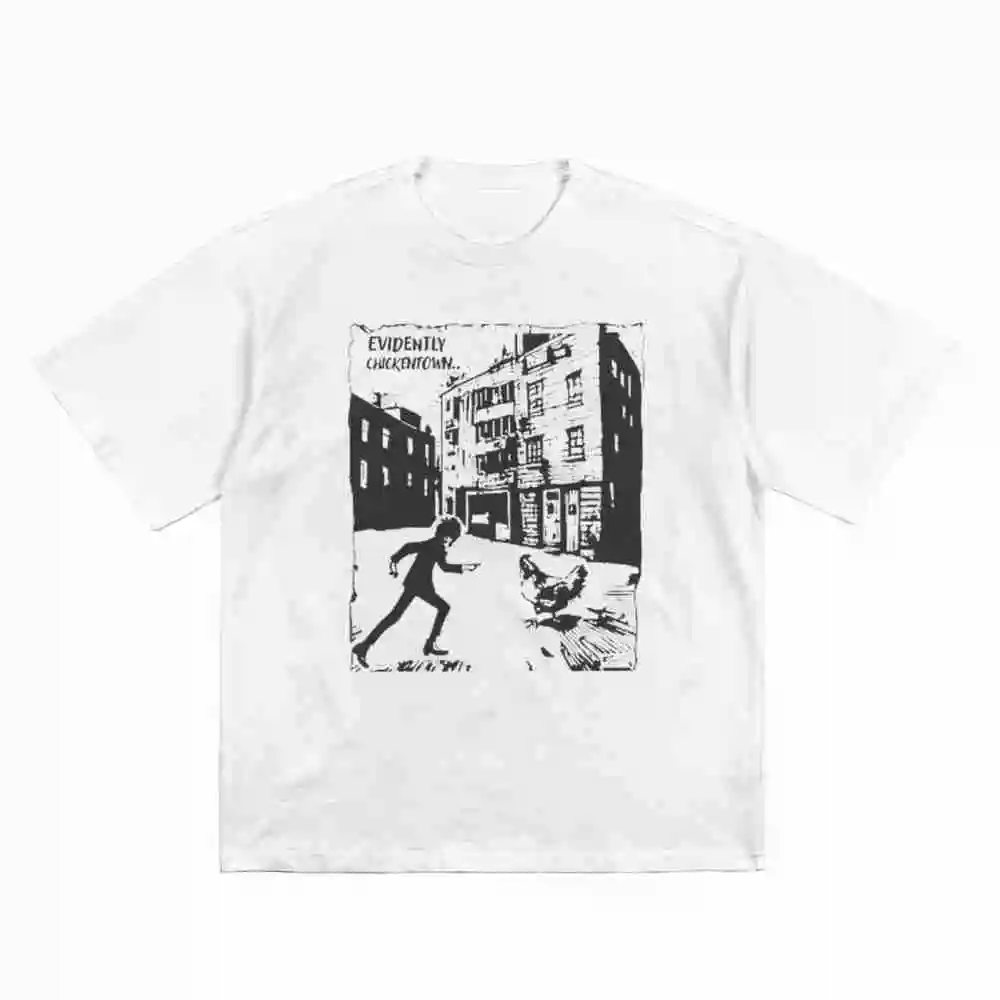 John Cooper Clarke Evidently Chickentown Short Sleeve Tee 100% Cotton T-Shirt