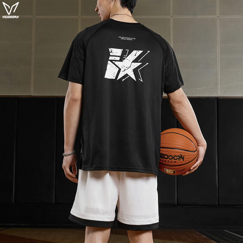 Men's Polyester T-Shirts Moisture Wicking Quick Dry Breathable Lightweight Crew Neck Short Sleeve Tees for Gym Running Training