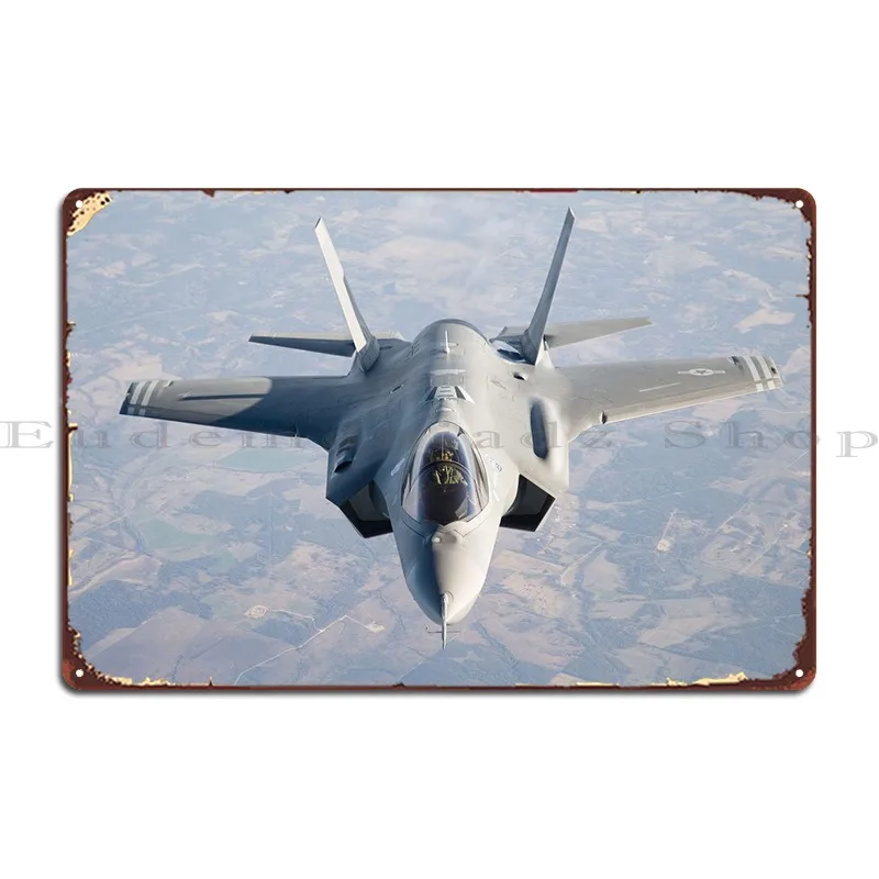 F 35 Military Jet Fighter Metal Sign Printing Funny Home Personalized Wall Pub Tin Sign Poster