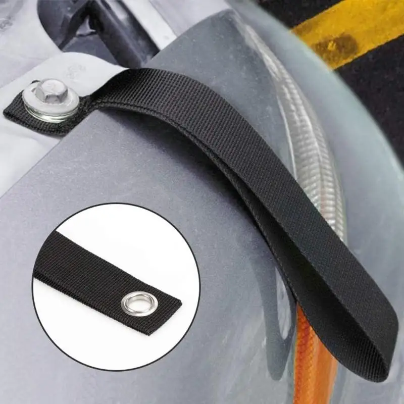 

R6FE 2Pcs Nylon Soft Rings Tie Down Strap Hoods Trunk Tie Down Strap Easy to Use