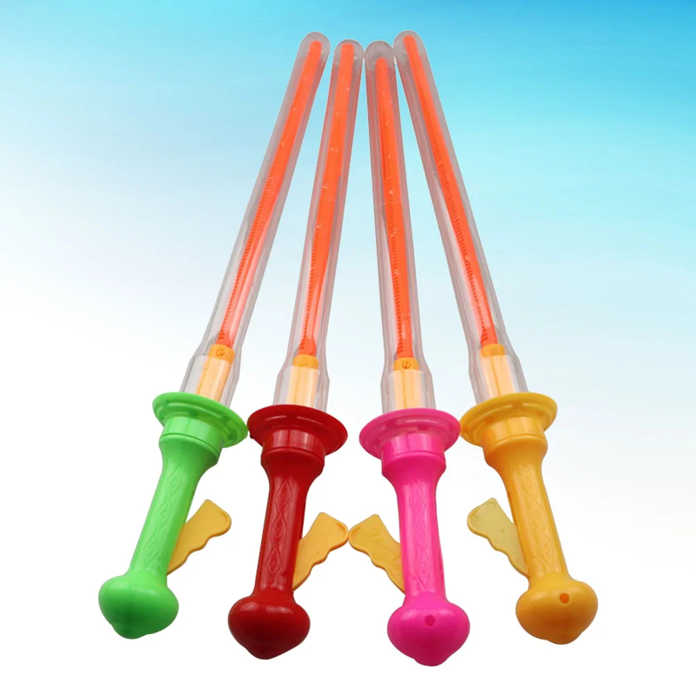 

4 Pcs Outdoor Playing Bubble Wands Toy Stick Blowing Bubbles Kids Toys Maker Party Favors Child