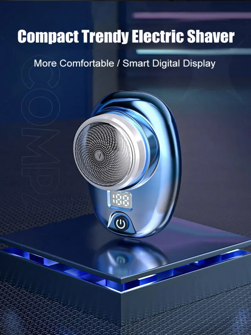 Mini navalha elétrica dos homens, USB recarregável, compacto, portátil, impermeável, viagens, doméstico