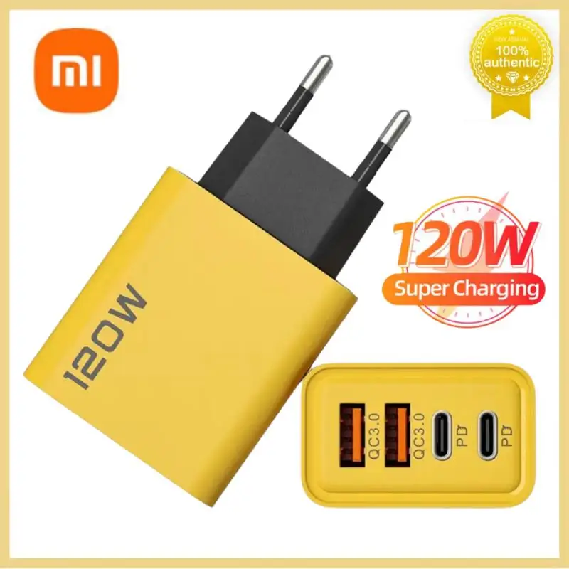 Xiaomi 120W Fast Charger Type-C Quick Charge 3.0 USB Charger Cable Adapter For HUAWEI Samsung IPhone 2 PD 4 Ports EU/US Plug