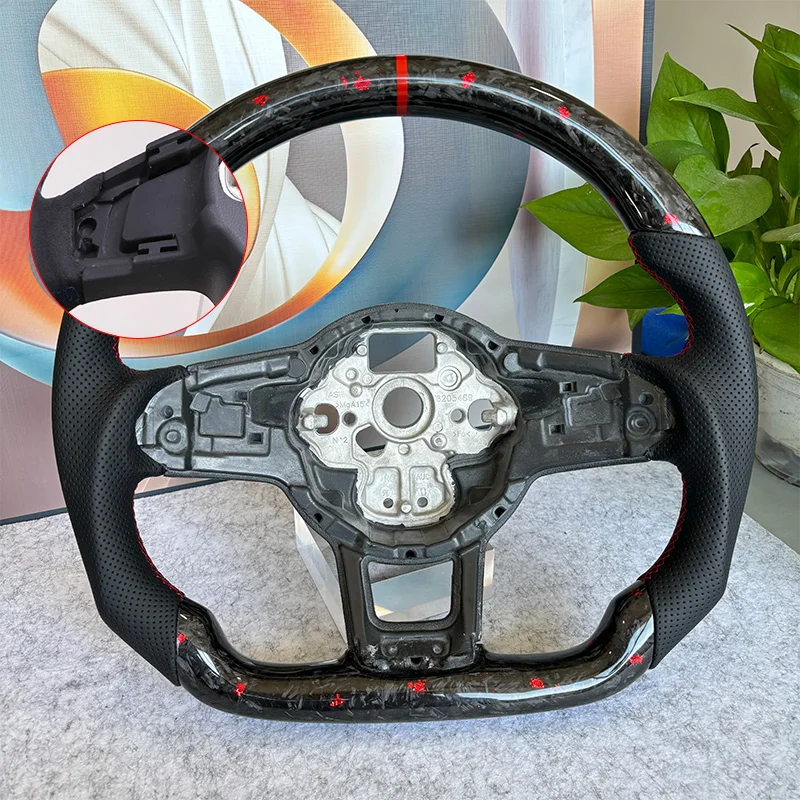 Forge Koolstofvezel Stuurwiel Voor Vw Volkswagen Golf Mk7 Mk7.5 Gti R 2013-2020 Dsg
