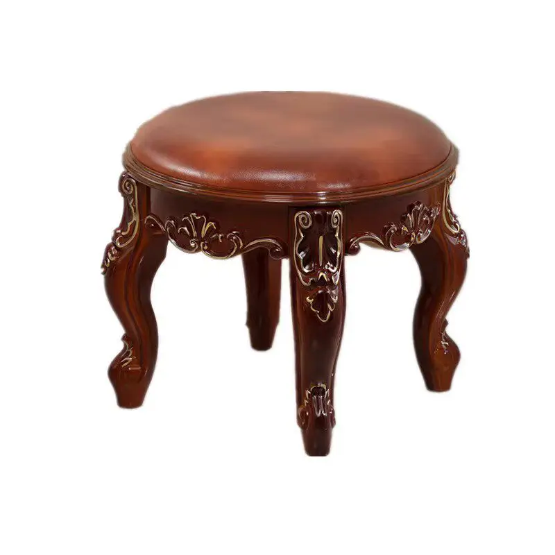 &Small Luxury French Stool Living Room Chairs Bedroom Entrance Minimalist Portable Stool Gaming Shoe Bench Home Accessories