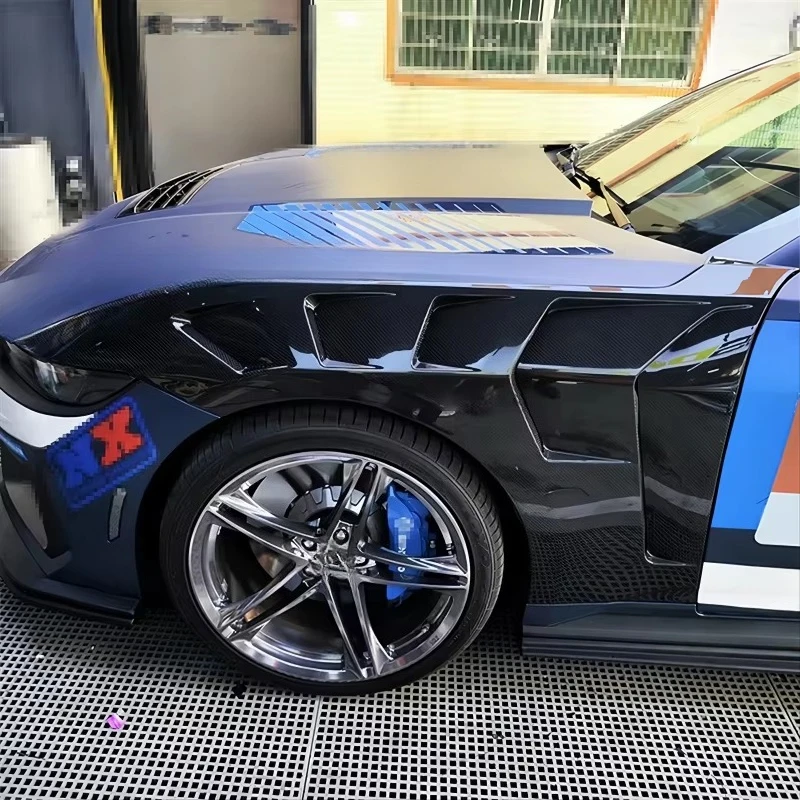 For Ford Mustang 2024   High Quality Dry Carbon Fiber Front Bumper Vent Design Front Wing Body Kit