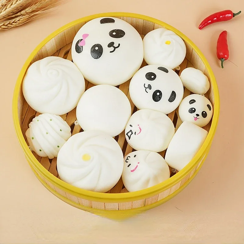 1pc/lot Simulation Buns Soft Buns Slow Rebound Food Model Children's Decompression Toys Window Home Breakfast Shop Decoration