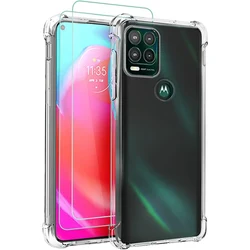 crystal Clear Shockproof Transparent Cases Soft TPU Protective Cover For Moto G stylus 5G 2021 Cases+[2 Pcs] Screen Protector