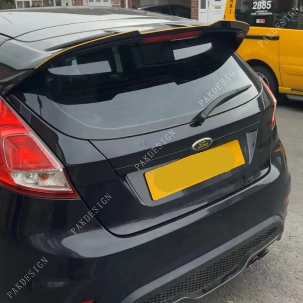 Tail Wing Roof Spoiler Cap Maxton Style Rear Wing Modified Decoration Accessories for Ford Fiesta ST Sport Van MK7 2008-2017 ABS