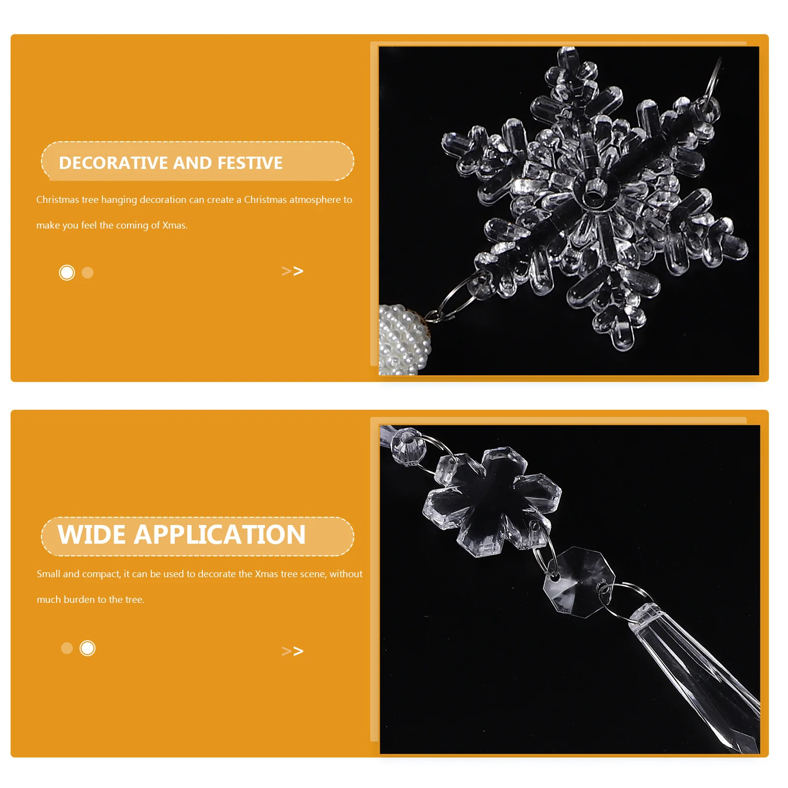 

18Pcs Christmas Snowflake Pendant Kit Hanging Decorations for Xmas Tree DIY Ornament Supplies Festive Home Decoration