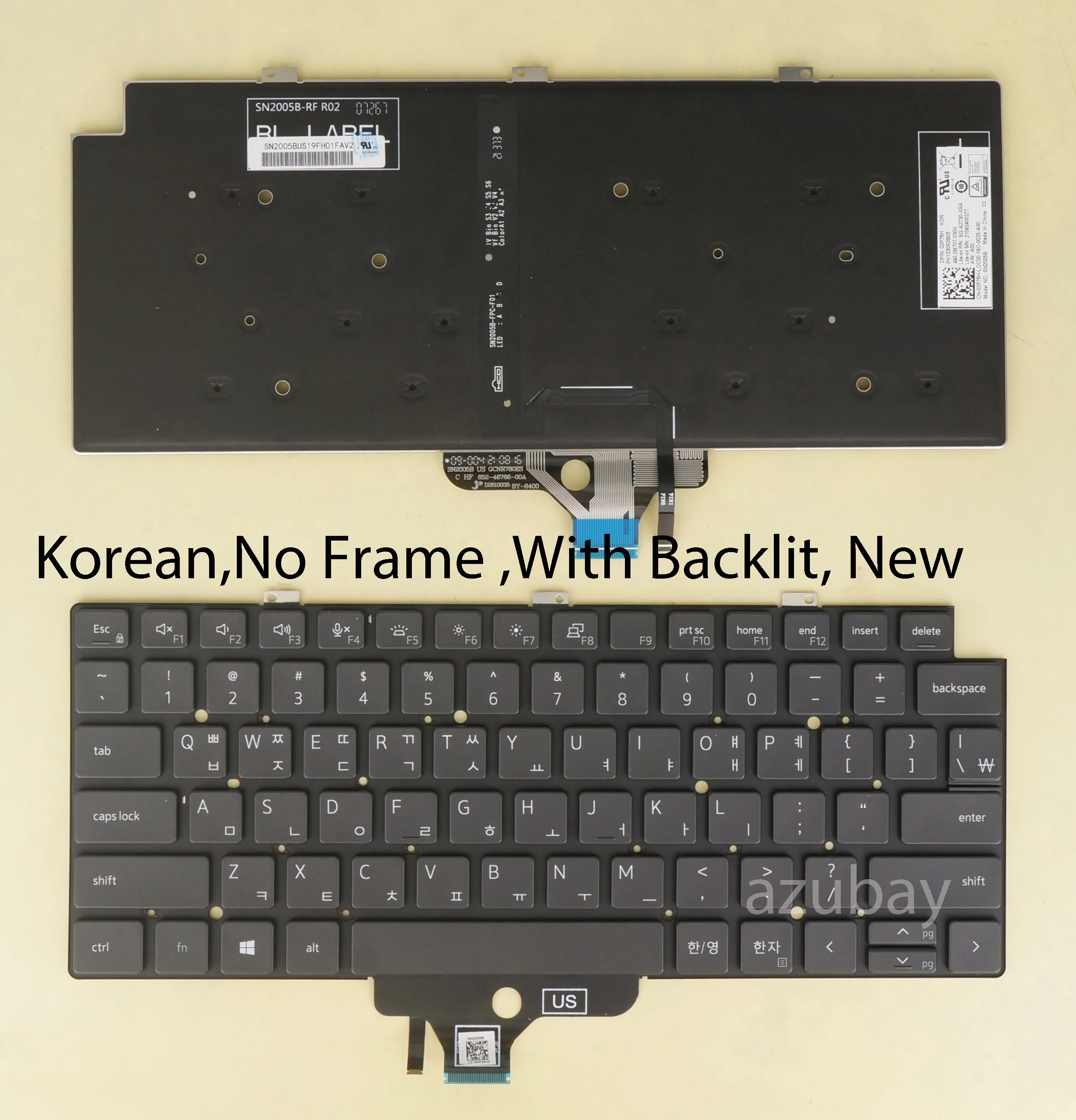 デルのトラック用バックライト付きキーボード,5320, 5330, 5340, 7320