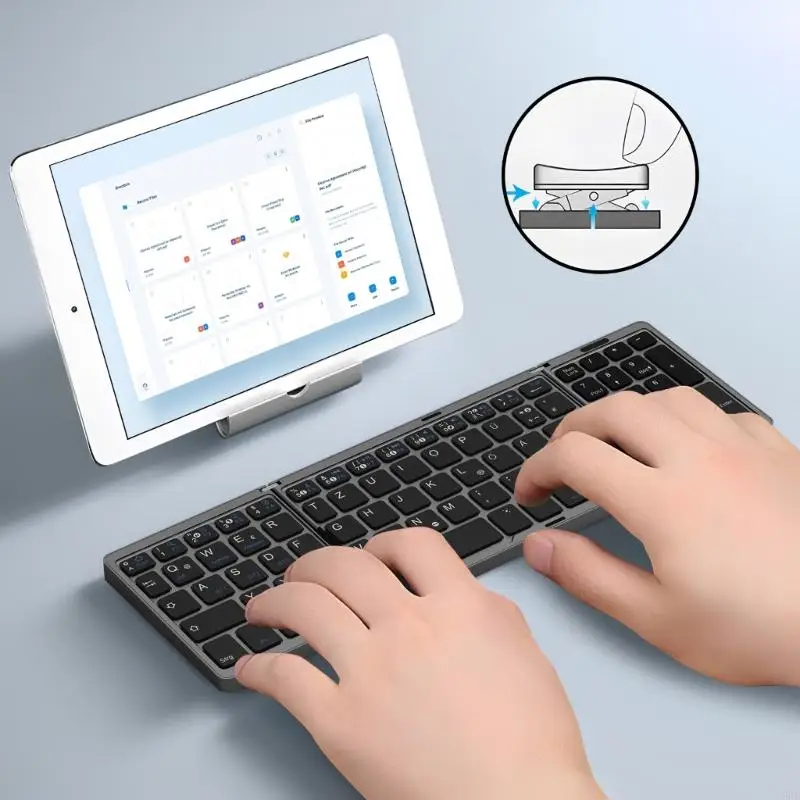 D5BB Складные блюэтут-совместимые клавиатуры с сенсорными панелью.