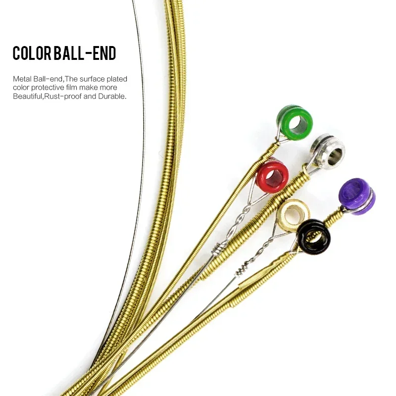 Corde per chitarra acustica Orphee Nucleo esagonale Tono completamente brillante Accessori per chitarra folk per principianti professionali