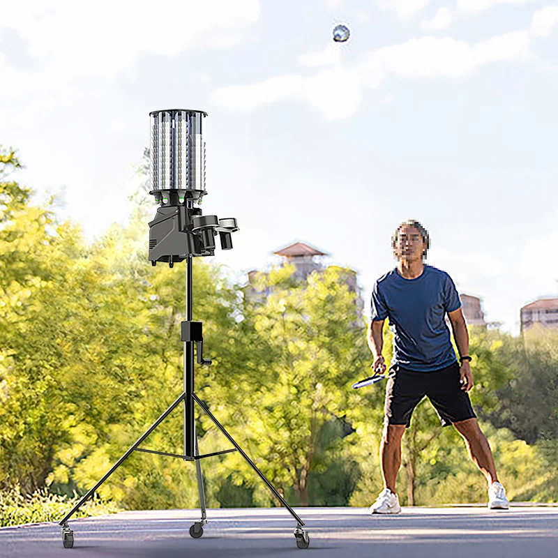 

New Design Intelligent Badminton Machine Balla Shuttlecock Feeder Machine for Club Automatic Badminton Training Machine with App