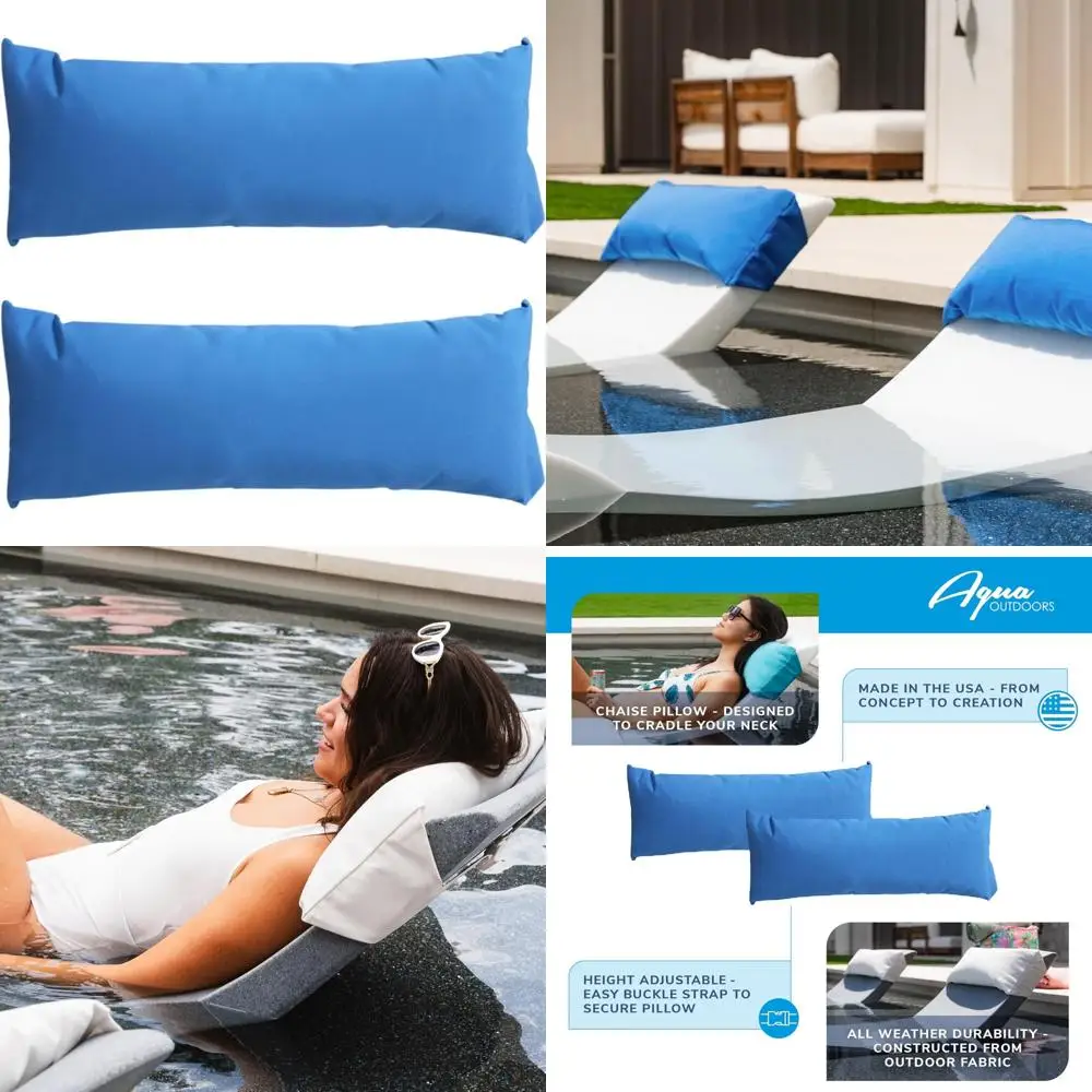 

waterside lounger pillow with sun shelf for poolside relaxation and tanning