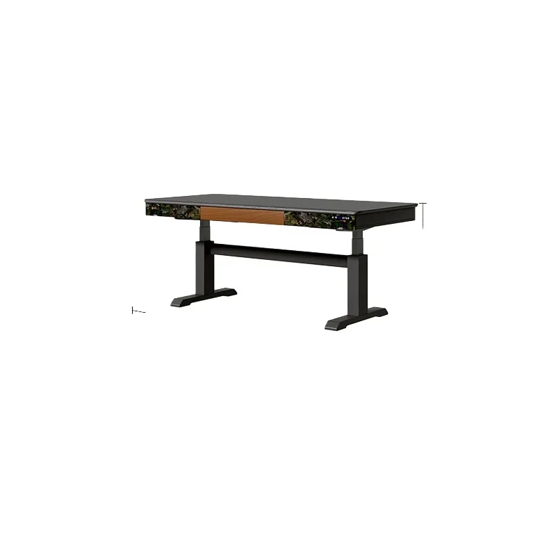 

French retro home solid wood desk antique computer study table workbench