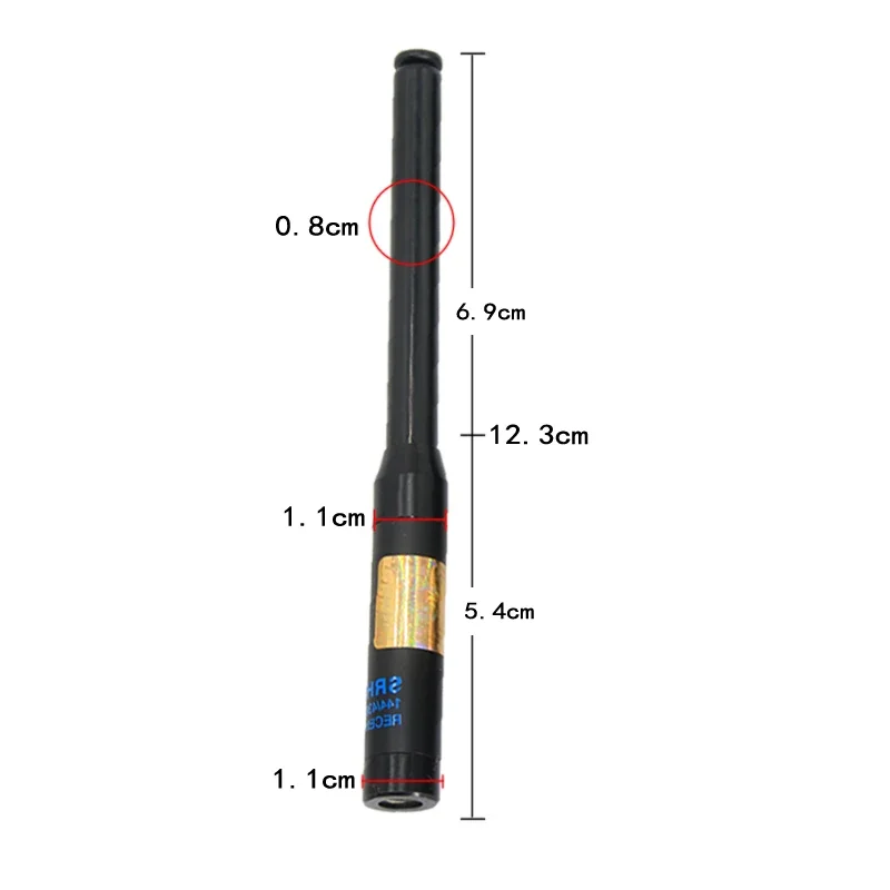 Havest 핸드 안테나 SRH775 금속 베이스 UV 더블 세그먼트 워키토키 로드, RH775 업그레이드 41cm