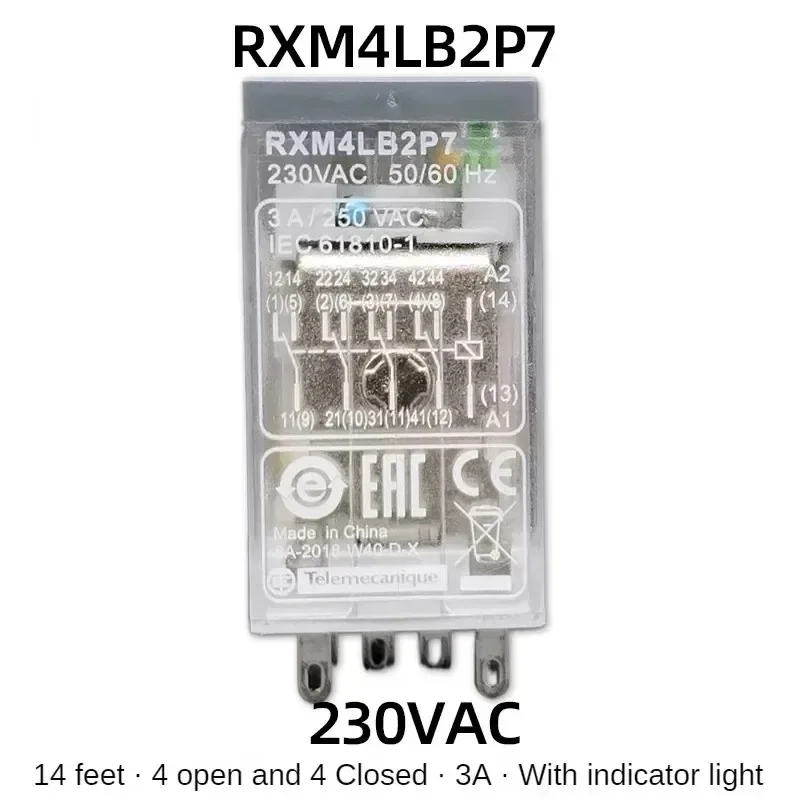 Schneider Electric Zwischenrelais RXM2LB2BD JD RXM4LB2P7 F7 RXM4LB2BD 24V 230V RXZE1M2C RXZE1M4C 8 Fuß 14 Fuß Sockel – Detail 10