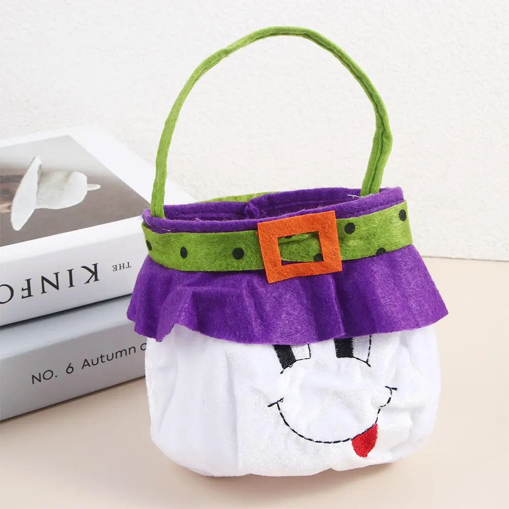 خدعة الساحرة السعيدة أو الحلوى حمل الحقائب حقيبة حلوى الهالوين حقيبة يد اليقطين