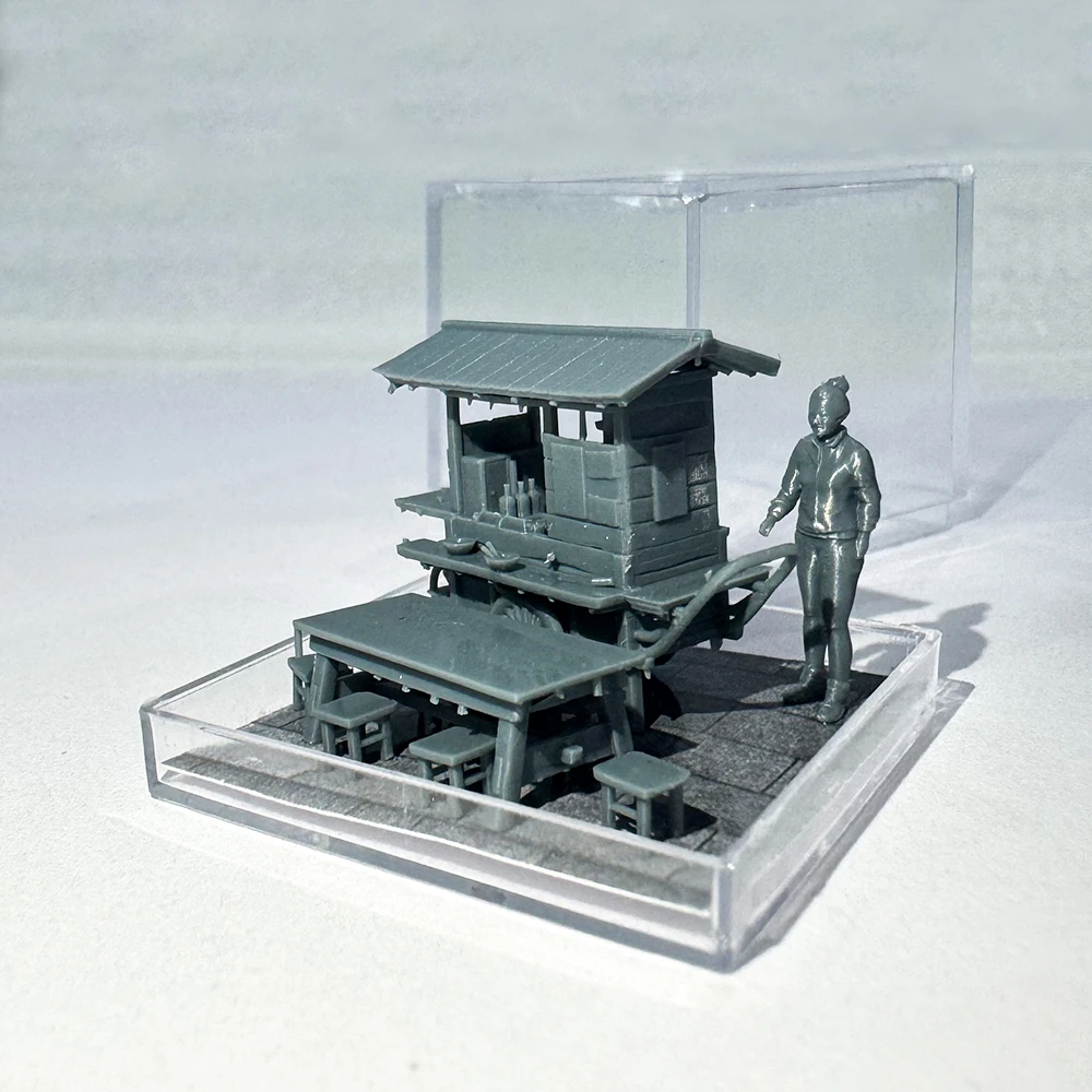 

Уличные боковые киоски для закусок, магазины завтрака, витрины Yao's Studio LYTS050 1/87 1/64 масштаб HO, миниатюрный толкатель, декоративный