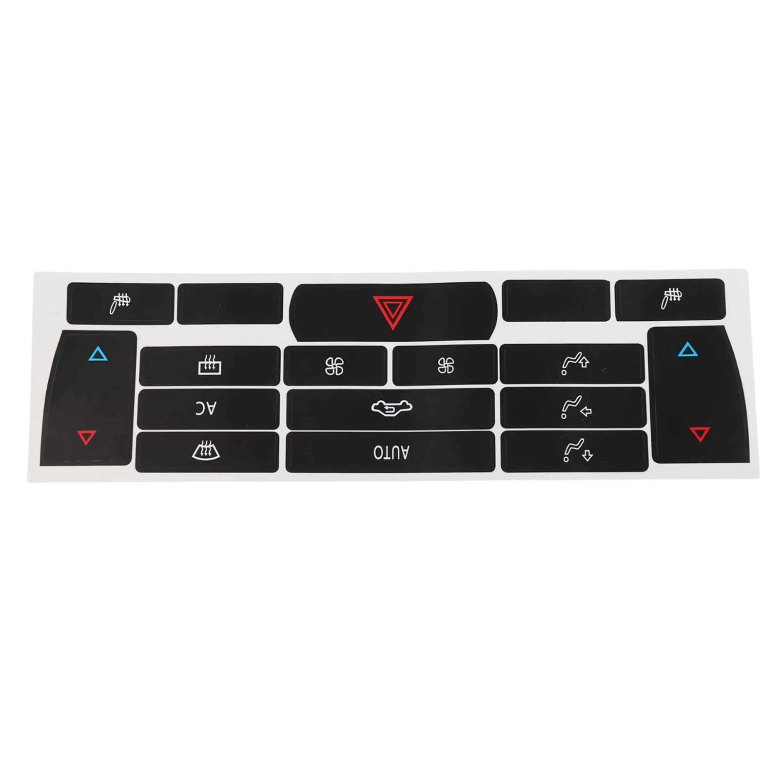 Button Repair Sticker Climate Control Decals Car Interior Repair Practical Use Push Button Type White Lettering Firm Application