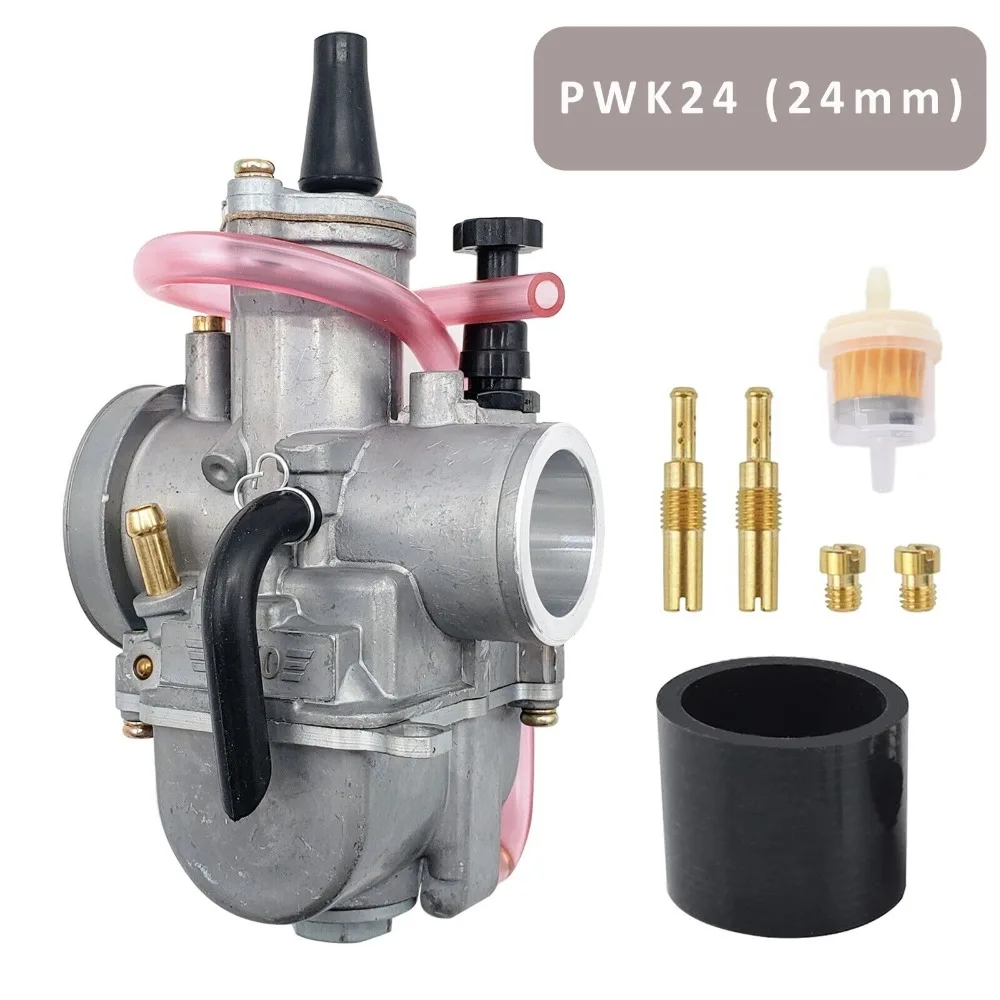 OUNENG Brand New PWK 24mm Carburetor Carb 4-Stroke PWK 24 26 28 30 32 34 Dirt Pit Bike ATV Go Kart Q Motorcycle Carburetors