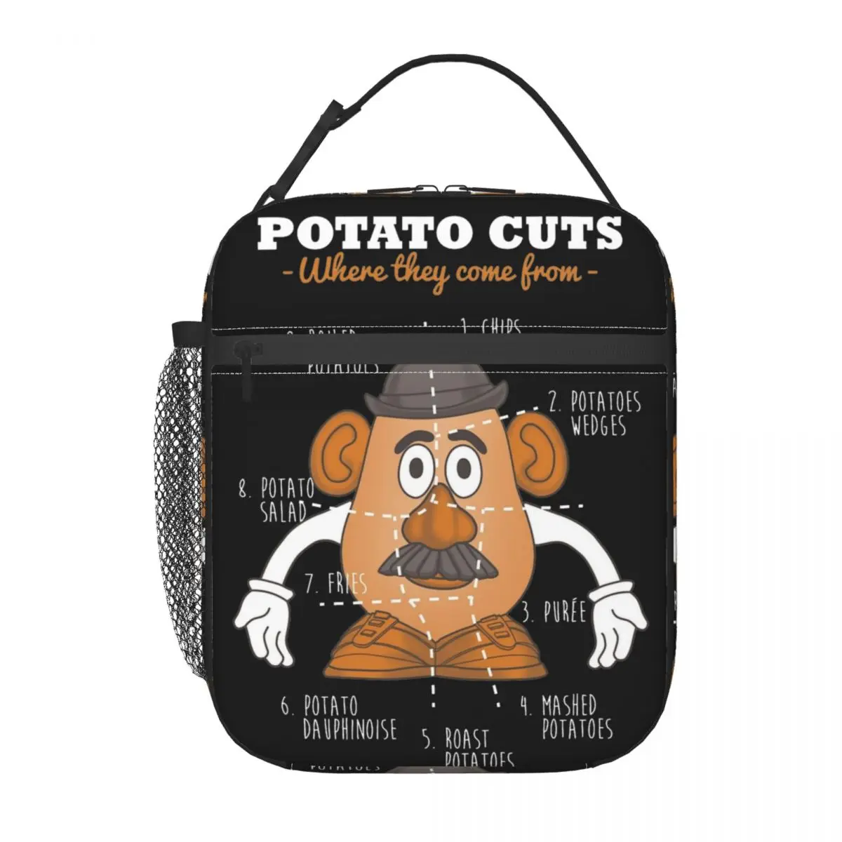 Mr Potato Head Cuts Product Insulated Lunch Tote Bag For Picnic Food Box Portable Thermal Cooler Lunch Boxes