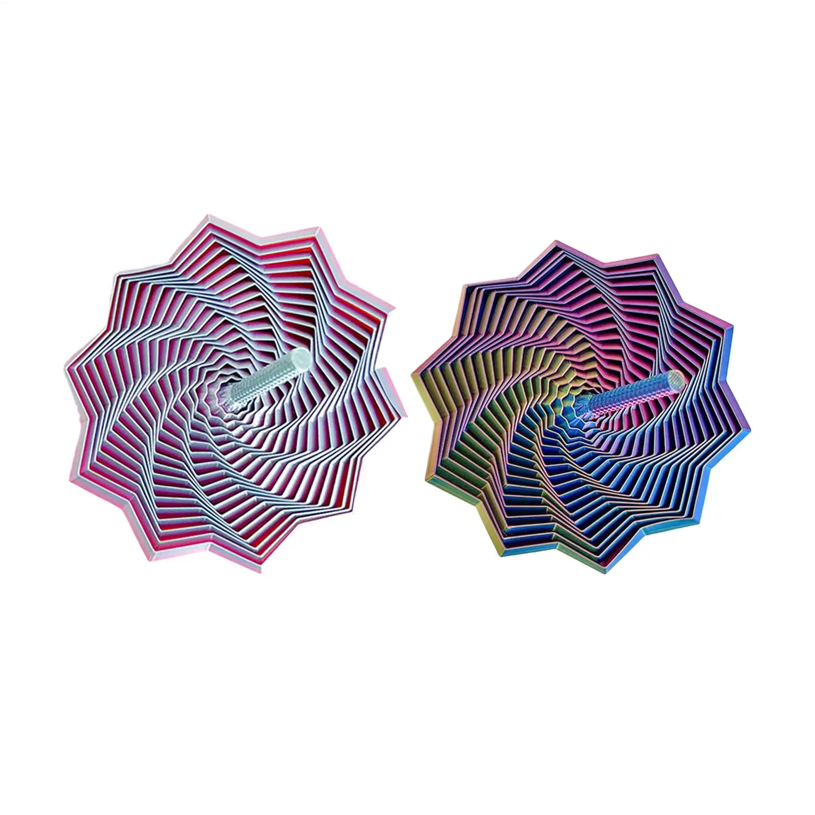 3Dプリントされた拡張感覚フィジェット六角形、握りやすいハンドル付き、ストレス解消感覚玩具のための回転スパイラルスピナー