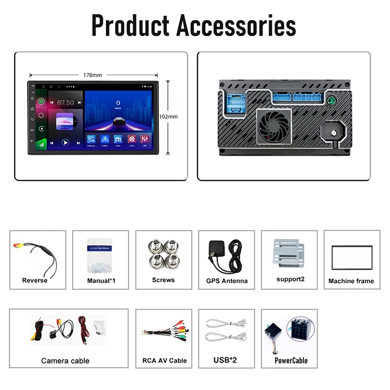 

7'' For NISSAN Sentra 2007-2012 Car Radio BT Google Map Stereo Android 15 Auto 2DIN GPS Navi CarPlay Wifi Rear Camera Head Unit