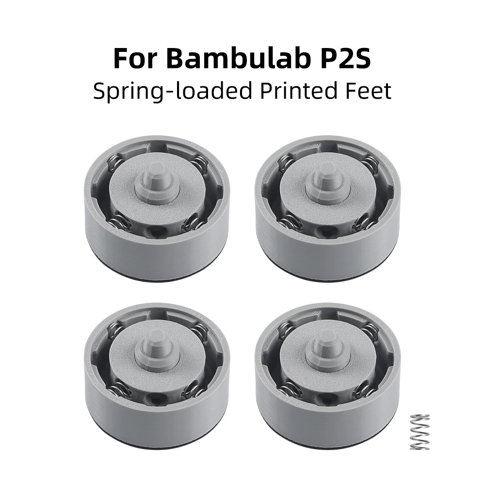

Для Bambulab P2S подпружиненные печатные ножки 360° ° -Цекс пружинной подушки для улучшенного удара для деталей 3D-принтера